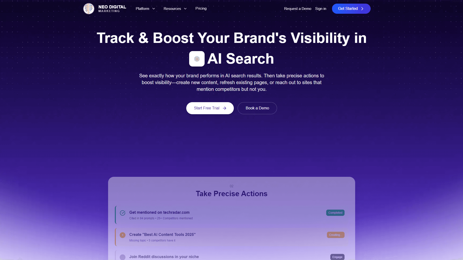 Featured image for Neo Digital – Landing Page